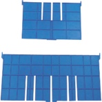 ＤＩＣグラフィックス　Ｆ型コンテナＦ－１７用　中仕切　外寸２４３×１８３ｍｍ　ブルー　Ｆ－１７ＳＢ　１枚