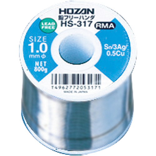 たのめーる】ホーザン 鉛フリーはんだ 線径1.0mm 800g HS-317 1 たのめーる】ホーザン 鉛フリーはんだ 線径1.0mm 800g HS-317 1