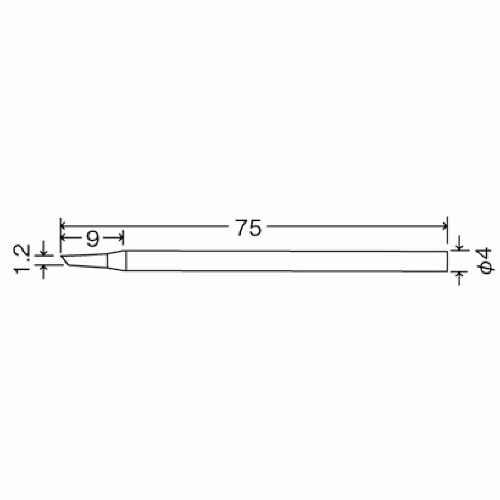 太洋電機産業　グット　替こて先φ４ＢＣ型ＫＳ２０－４０Ｒ用　Ｒ－４８ＢＣ　１本1