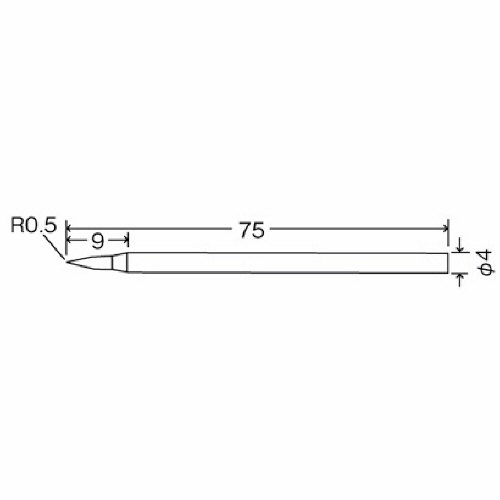 太洋電機産業　グット　替こて先φ４Ｂ型ＫＳ２０－４０Ｒ用　Ｒ－４８Ｂ　１本1