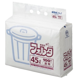 日本サニパック　環優包装フォルタ　透明　４５Ｌ　０．０３０ｍｍ　Ｆ－４Ｃ　１パック（１００枚）