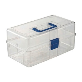 ＴＲＵＳＣＯ　透明工具箱（中皿なし）　フリータイプ　クリア　ＴＣＲＢＯＸＦ　１個