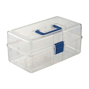 ＴＲＵＳＣＯ　透明工具箱（中皿なし）　フリータイプ　クリア　ＴＣＲＢＯＸＦ　１個1
