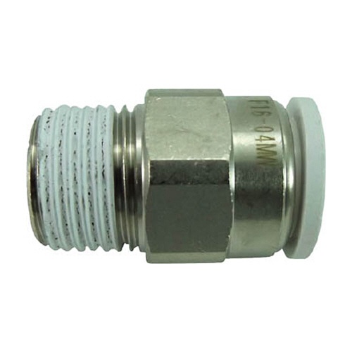 千代田通商　タッチコネクターファイブ　メイルコネクター　Ｗ（白）１６ｍｍ・Ｒ１／２　Ｆ１６－０４ＭＷ　１個1