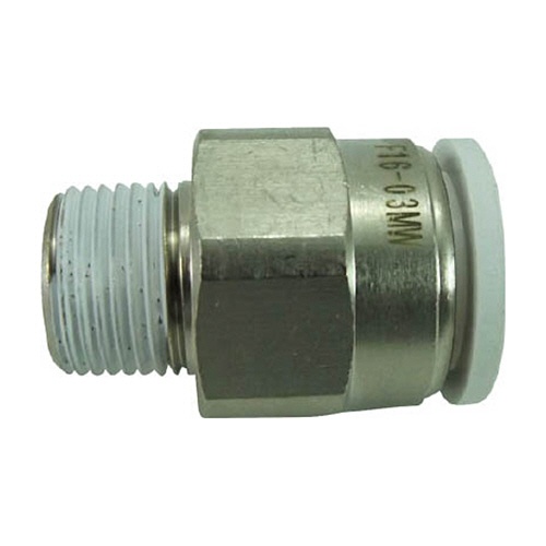 千代田通商　タッチコネクターファイブ　メイルコネクター　Ｗ（白）１６ｍｍ・Ｒ３／８　Ｆ１６－０３ＭＷ　１個1