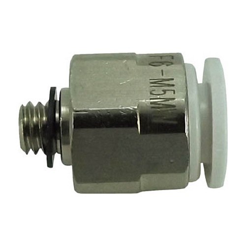 千代田通商　タッチコネクターファイブ　メイルコネクター　Ｗ（白）６ｍｍ・Ｍ５×０．８　Ｆ６－Ｍ５ＭＷ　１個1