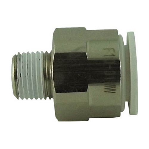 千代田通商　タッチコネクターファイブ　メイルコネクター　Ｗ（白）１０ｍｍ・Ｒ１／８　Ｆ１０－０１ＭＷ　１個1