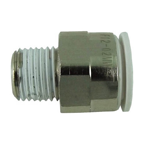 千代田通商　タッチコネクターファイブ　メイルコネクター　Ｗ（白）１２ｍｍ・Ｒ１／４　Ｆ１２－０２ＭＷ　１個1