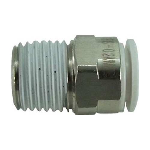 千代田通商　タッチコネクターファイブ　メイルコネクター　Ｗ（白）８ｍｍ・Ｒ１／４　Ｆ８－０２ＭＷ　１個1