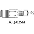 アネスト岩田　クイックジョイント（ソケット）　ＡＪＱ－０２ＳＭ　１個