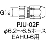 アネスト岩田　ホースジョイント　Ｇ１／４袋ナット　ＰＪＵ－０２Ｆ　１個