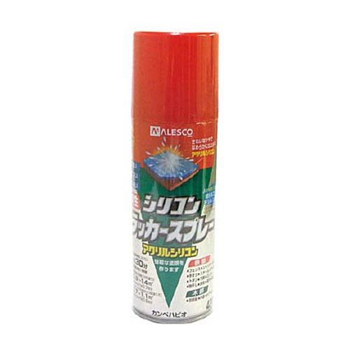カンペハピオ　油性シリコンラッカースプレー　４２０ｍｌ　赤　３５４－２２３－４２０Ｒ　１個1