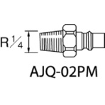 アネスト岩田　クイックジョイント（プラグ）　ＡＪＱ－０２ＰＭ　１個