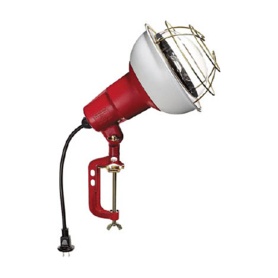 ハタヤリミテッド　防雨型作業灯　リフレクターランプ　５００Ｗ　１００Ｖ　電線０．３ｍ　バイス付　ＲＣ－５００　１台