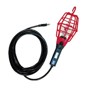 ハタヤリミテッド　補助コードランプ　６０Ｗ耐振電球付　電線１０ｍ　ランプガード赤　ＩＬＩ－１０Ｒ　１台