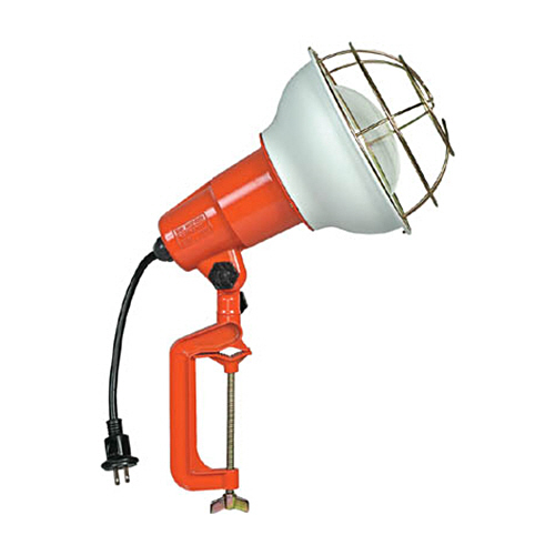 【クリックで詳細表示】ハタヤリミテッド 防雨型作業灯 リフレクターランプ 300W 100V 電線10m バイス付 RE-310 1台 RE-310