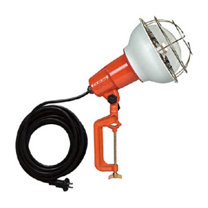 ハタヤリミテッド　防雨型作業灯　リフレクターランプ　５００Ｗ　１００Ｖ　電線５ｍ　バイス付　ＲＥ－５０５　１台1