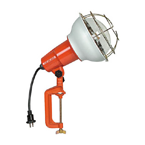 【クリックで詳細表示】ハタヤリミテッド 防雨型作業灯 リフレクターランプ 500W 100V 電線0.3m バイス付 RE-500 1個 RE-500