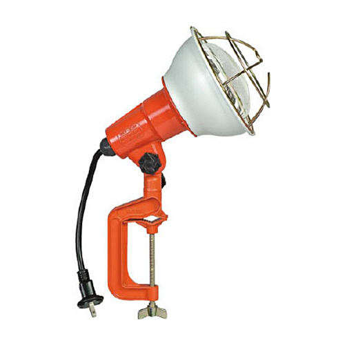 【クリックで詳細表示】ハタヤリミテッド 防雨型作業灯 リフレクターランプ 200W 100V 電線0.3m バイス付 RE-200 1個 RE-200