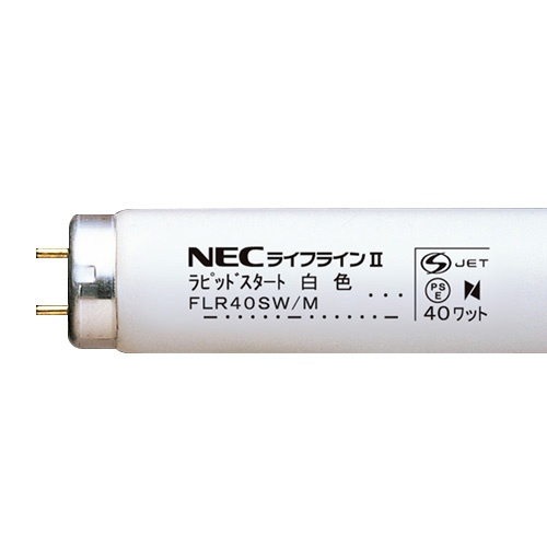 ホタルクス（ＮＥＣ）　蛍光ランプ　ライフライン　直管グロースタータ形　６Ｗ形　白色　ＦＬ６Ｗ　１パック（２５本）1