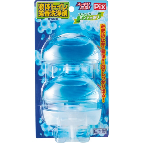 ライオンケミカル　Ｐｉｘ　液体トイレ芳香洗浄剤　本体＋替え　ミントの香り　１パック1