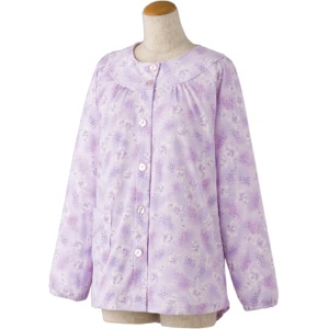 ケアファッション　大きめボタンパジャマ（上衣）　婦人用　パープル　Ｓサイズ　３９９２１－１４　１着2