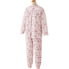 ケアファッション　フルオープンパジャマ　婦人用　ピンク　Ｓサイズ　０１８０３－０４　１着