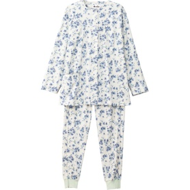 ケアファッション　フルオープンパジャマ　婦人用　ブルー　Ｓサイズ　０１８０３－１４　１着
