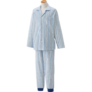 ケアファッション　フルオープンパジャマ　紳士用　ブルー　Ｓサイズ　０１８８５－０４　１着1