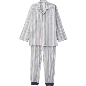 ケアファッション　フルオープンパジャマ　紳士用　グレー　Ｍサイズ　０１８８５－１１　１着