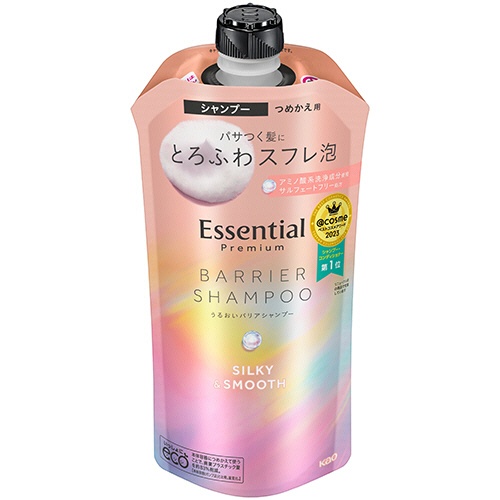 花王　エッセンシャル　プレミアム　うるおいバリアシャンプー　シルキー＆スムース　つめかえ用　３４０ｍｌ　１個1