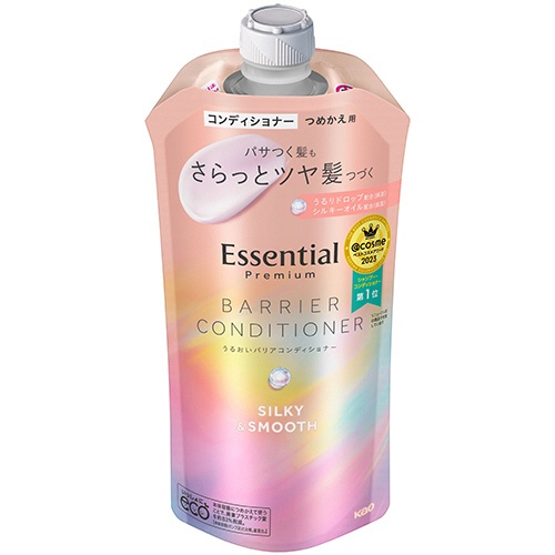 花王　エッセンシャル　プレミアム　うるおいバリアコンディショナー　シルキー＆スムース　つめかえ用　３４０ｍｌ　１個1