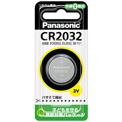 たのめーる】パナソニック コイン形リチウム電池 3V CR2032P 1個の通販