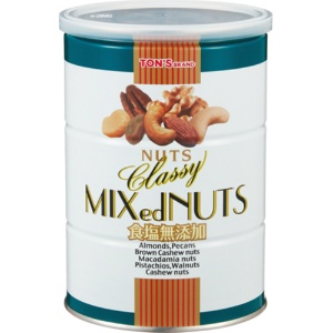 東洋ナッツ食品　食塩無添加　クラッシーミックスナッツ缶　３６０ｇ　１缶1