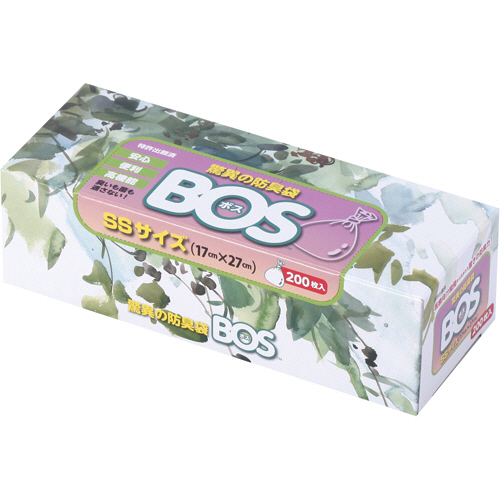 たのめーる】クリロン化成 驚異の防臭袋 BOS 箱型 SSサイズ 白 1箱(200 