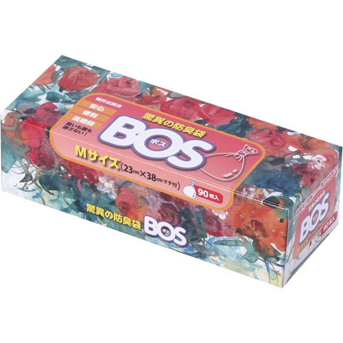 クリロン化成　驚異の防臭袋　ＢＯＳ　箱型　Ｍサイズ　白　１箱（９０枚）1