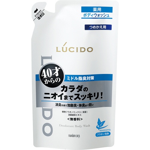 マンダム　ルシード　薬用デオドラントボディウォッシュ　つめかえ用　３８０ｍｌ　１個1