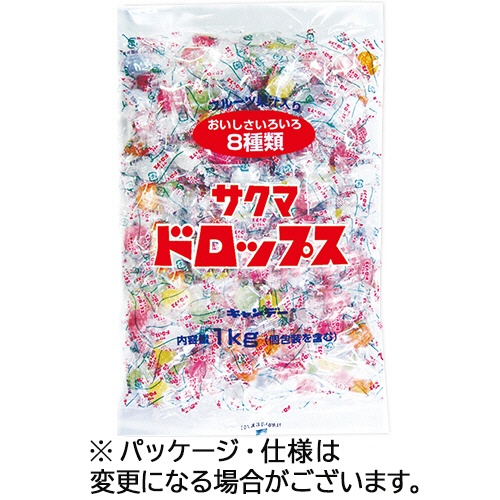 サクマ製菓　袋入りドロップス　１ｋｇ　１袋1