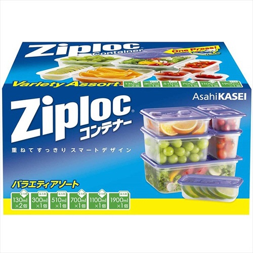 旭化成ホームプロダクツ　ジップロックコンテナー　バラエティアソート　１パック（７個）2