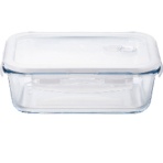 石塚硝子　ガラス保存容器　Ｃｏｏｋ－Ｌｏｃｋ　長方形　１０００ｍｌ　Ｈ－８７６５　１個