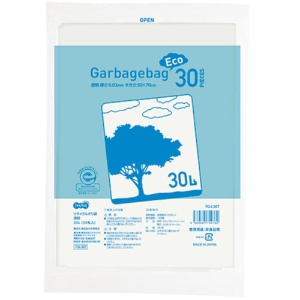ＴＡＮＯＳＥＥ　リサイクルポリ袋　透明　３０Ｌ　１パック（３０枚）1