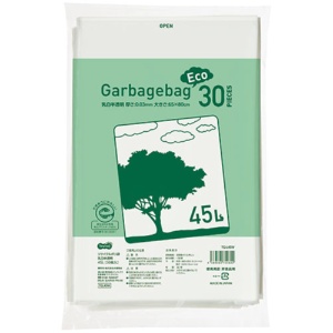 ＴＡＮＯＳＥＥ　リサイクルポリ袋　乳白半透明　４５Ｌ　１パック（３０枚）1