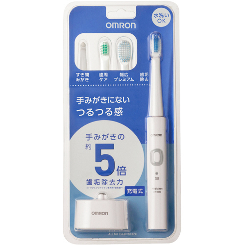 たのめーる】オムロン 音波式電動歯ブラシ 充電式 ホワイト HT-B304-W