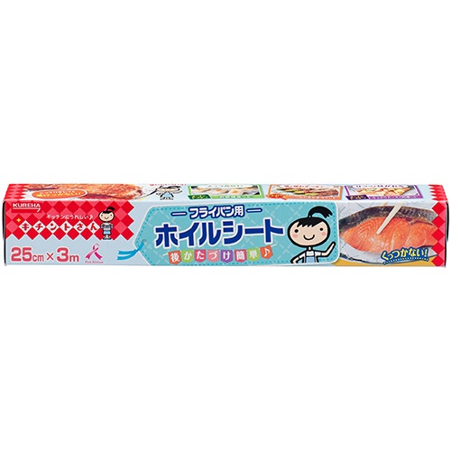 クレハ　キチントさん　フライパン用ホイルシート　２５ｃｍ×３ｍ　１本1