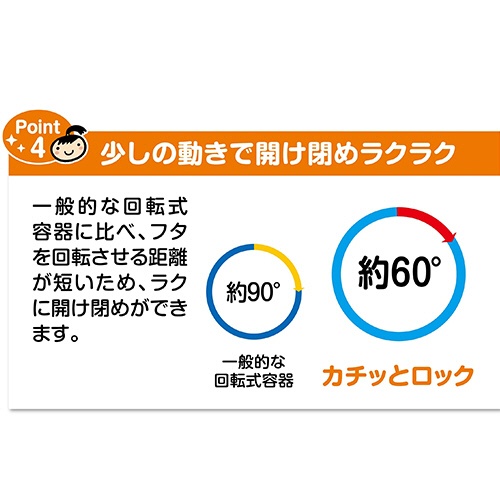 クレハ　キチントさん　カチッとロック　Ｍ　４９０ｍｌ　１パック（２個）5