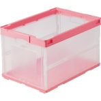 岐阜プラスチック工業　フタなし折りたたみコンテナ　５０Ｌ　ピンク／透明　ＣＢ－Ｓ５１ＮＲＬ－ＰＩ　１台