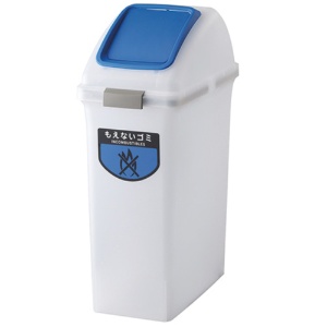 山崎産業　リサイクルトラッシュ　ＳＫＬ－３５　プッシュ蓋　ブルー　もえないゴミ　ＹＷ－１７６Ｌ－ＯＰ３ＢＬ　１個2