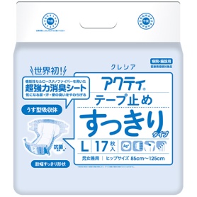 日本製紙クレシア　アクティ　テープ止めすっきりタイプ　Ｌサイズ　１パック（１７枚）