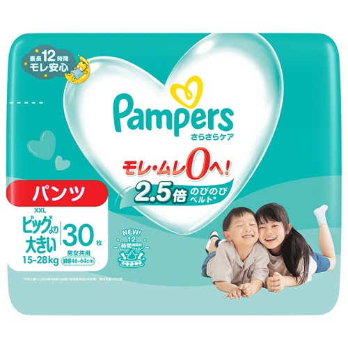 Ｐ＆Ｇ　パンパース　さらさらケアパンツ　スーパージャンボ　ビッグより大きいＸＸＬ（１５－２８ｋｇ）　１パック（３０枚）1