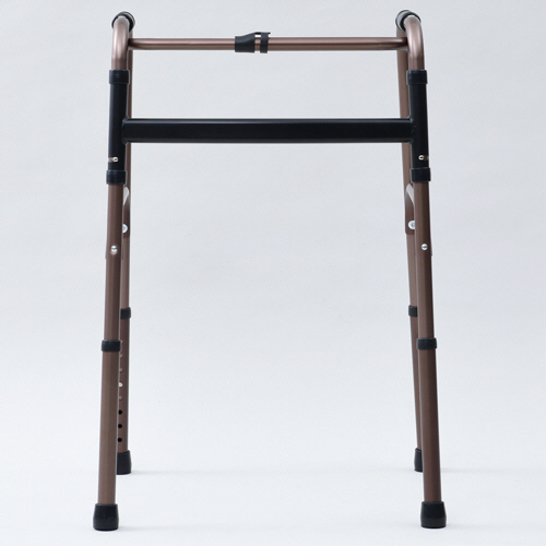 たのめーる】YAMAZEN 折りたたみ歩行器 ブロンズ KFW-16-BZ 1台